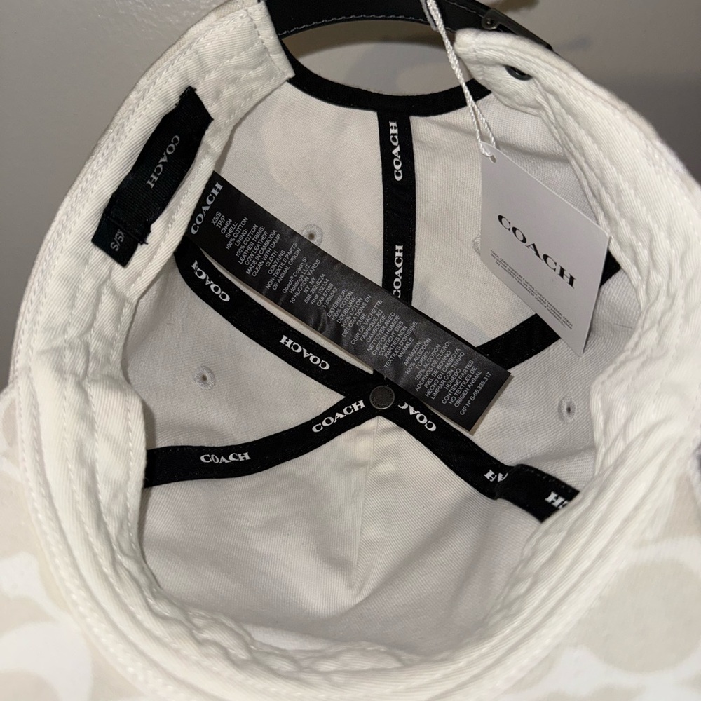 Coach Cream Patterned Cap - image 3